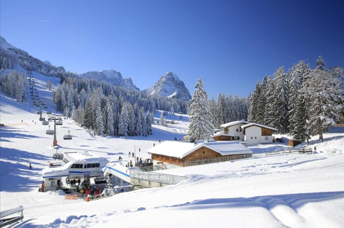 Ferienwohnung Farchanter Alm Mit Schlafzimmer, Wohnzimmer Und Schlafnische Exterior foto